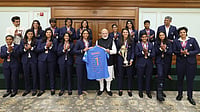 X/@ddsportschannel : Prime Minister Narendra Modi hosted the Indian women’s cricket team following their triumph in the ICC Women’s World Cup 2025.