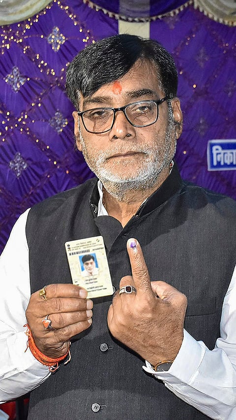 Bihar Elections: Ram Kripal Yadav casts vote in Patna