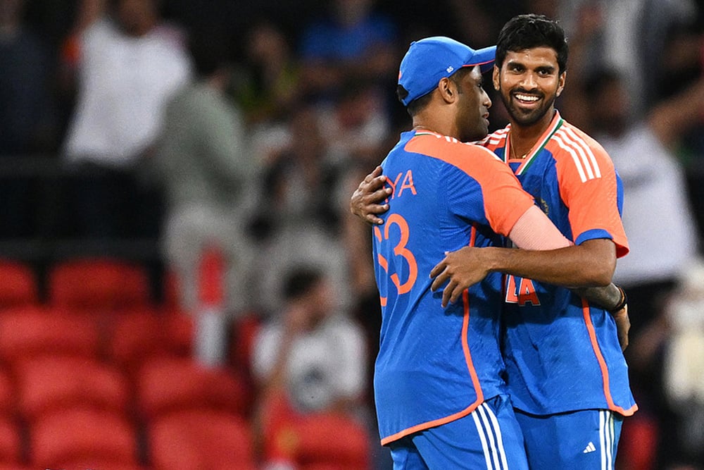 India vs Australia 4th t20 cricket-Washington Sundar, Suryakumar Yadav