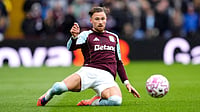 Aston Villa Vs Maccabi Tel Aviv Preview, UEFA Europa League: Villains Host Israeli Side Amid Heightened Security | Photo: AP/Nick Potts : Aston Villa's Matty Cash goes for the ball during the English Premier League match between Aston Villa and Manchester City, in Birmingham, England, Sunday Oct. 26, 2025.