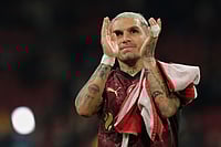 | Photo: AP/Patrick Post : Galatasaray's Lucas Torreira walks off the pitch after the Champions League between Ajax and Galatasaray in Amsterdam, Netherlands.