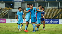 | Photo: AIFF : Mumbai City FC players celerbate their win over Kerala Blasters during the AIFF Super Cup match in Pandit Jawaharlal Nehru, Goa, on November 6, 2025.