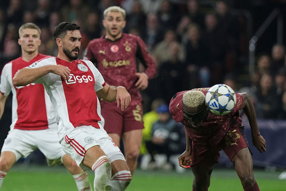 Champions League Soccer Match: Ajax vs Galatasaray