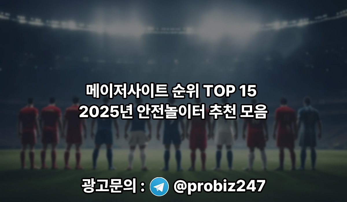 메이저사이트 순위 TOP15 ― 2025년 안전놀이터 추천 모음