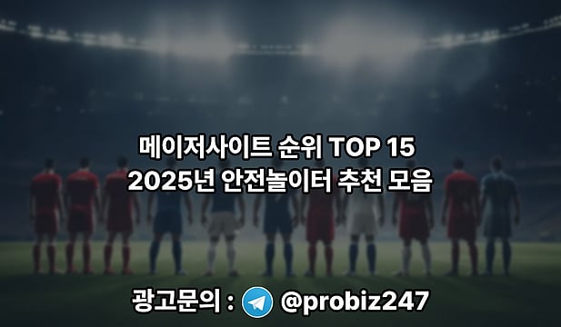 메이저사이트 순위 TOP15 ― 2025년 안전놀이터 추천 모음