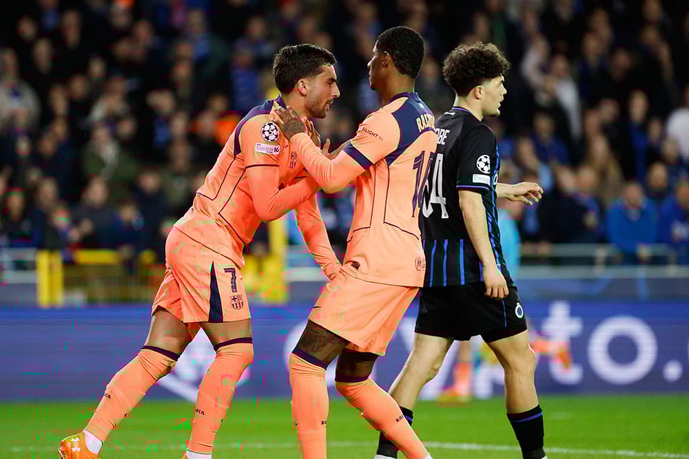 Club Brugge Vs Barcelona, UEFA Champions League 2025-26: Carlos Forbs,  Lamine Yamal Force Gazelles And Blaugrana To 3-3 Draw - In Pics | Outlook  India