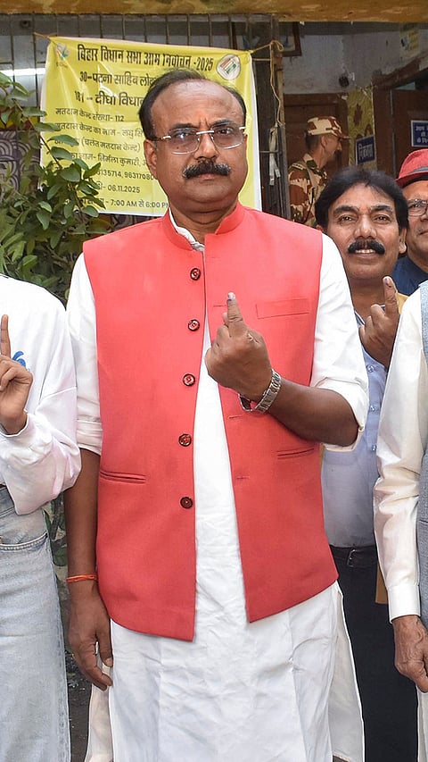 Bihar Elections: BJP candidate Sanjiv Chaurasia casts vote