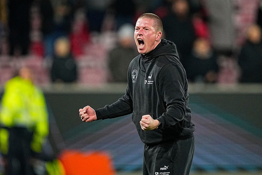 Europa League-FC Midtjylland vs Celtic FC-Midtjyllands coach Mike Tullberg