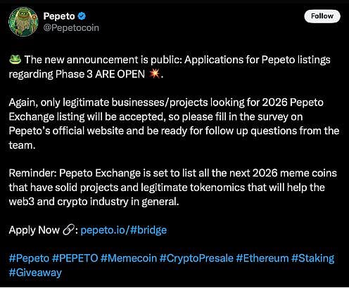 Pepeto webpage