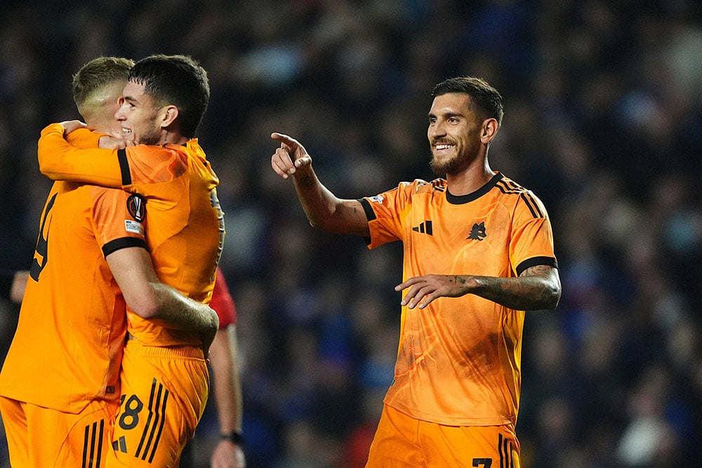 Europa League-Rangers Vs Roma-Romas Lorenzo Pellegrini