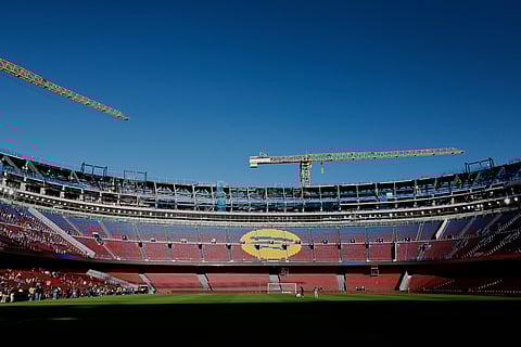 A general view of the Camp Nou stadium in Barcelona, Spain ahead of the team's first training session at the venue after its renovation. 