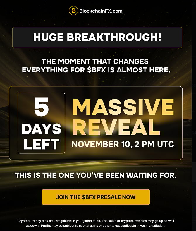 BlockchainFX (BFX) advertisement