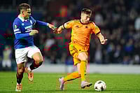 Rangers Vs Roma, UEFA Europa League 2025-26: Giallorossi Sweep Past Gers 2-0 | Photo: Jane Barlow/PA via AP : Rangers' Max Aarons, left, and Roma's Stephan El Shaarawy in action during the Europa League soccer match between Rangers and Roma in Glasgow, Scotland.