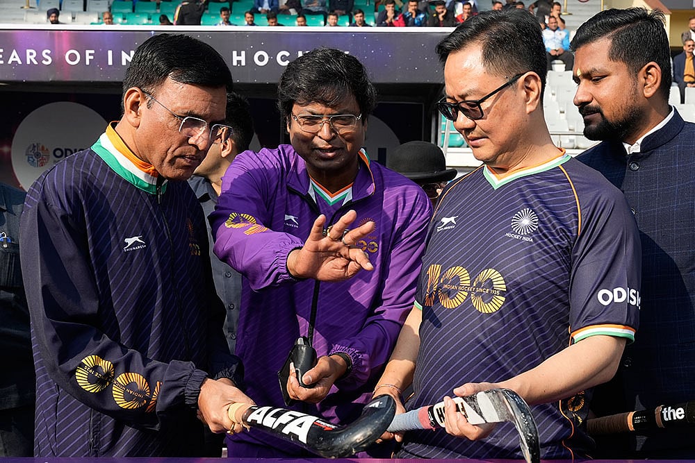 Indian Hockey Centenary Mansukh Mandaviya and Kiren Rijiju