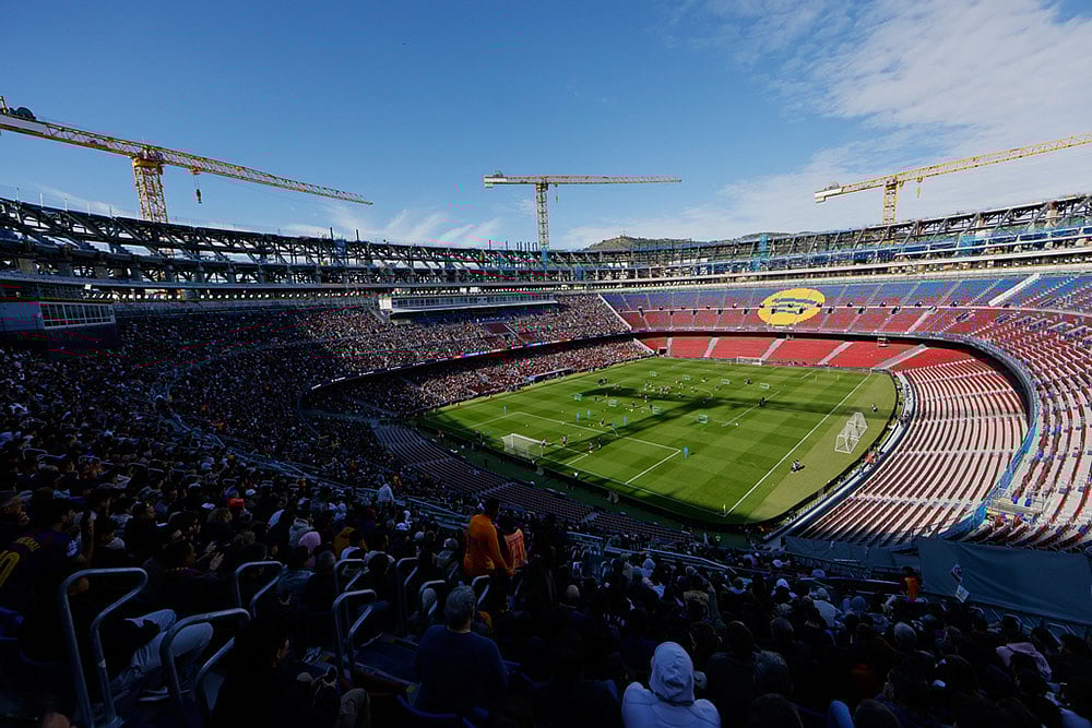 A general view of the Camp Nou stadium in Barcelona, Spain during the team's first training session at the venue after its renovation.  - | Photo: AP/Joan Monfort