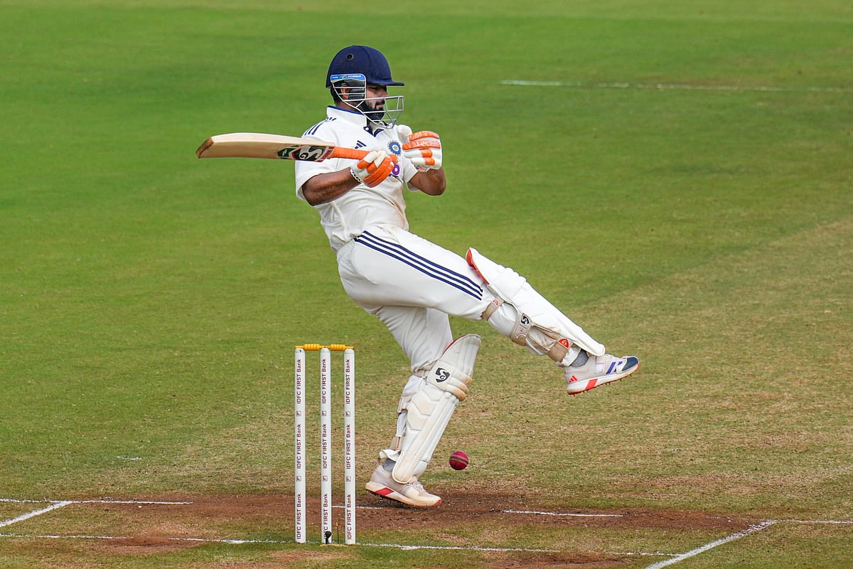 PTI : Captain Rishabh Pant plays a shot on day three of the second unofficial four-day Test between India A and South Africa A, at the BCCI Centre of Excellence in Bengaluru.