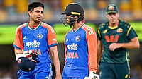 India Vs Australia T20I Series: Has The 2-1 Victory Given India The Mantra For A Perfect World Cup Squad? Photo: PTI/Izhar Khan : India's Shubman Gill, left, and Abhishek Sharma return to pavilion as rain stops play during the fifth T20I cricket match of a series between India and Australia, in Brisbane.
