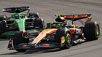 Photo: AP : Sao Paulo Grand Prix F1 Sprint Live Updates: Lando Norris leads Nico Hulkenberg during the sprint qualifying race.