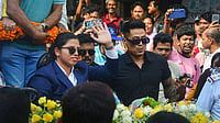 Richa Ghosh Honoured With Prestigious Banga Bhushan, DSP Post Along With Rs 34-Lakh Reward By Mamata Banerjee, CAB | Photo: PTI : Richa Ghosh, member of the Women's ODI World Cup 2025-winning Indian cricket team, arrives in her hometown, Siliguri, West Bengal.