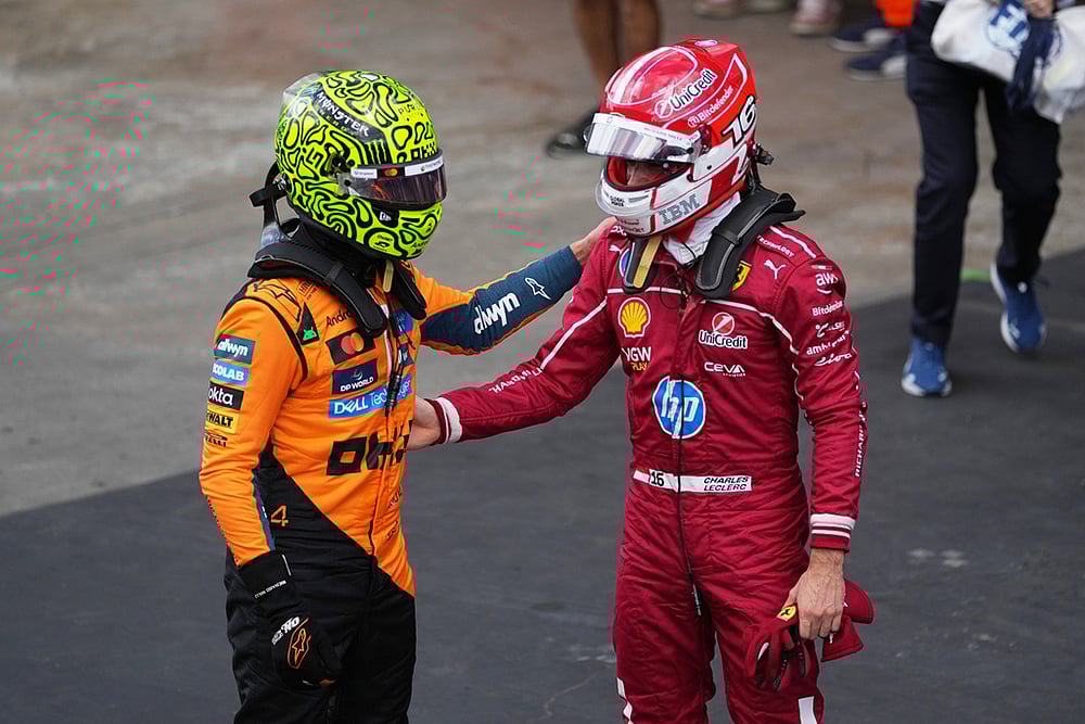Sao Paulo Grand Prix 2025 qualifying session-Ferrari driver Charles Leclerc of Monaco
