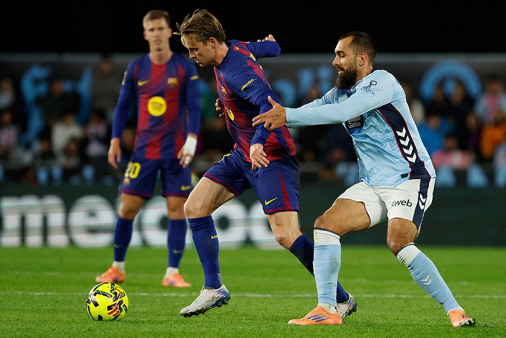 La Liga soccer Celta Vigo vs Barcelona-Celtas Borja Iglesias