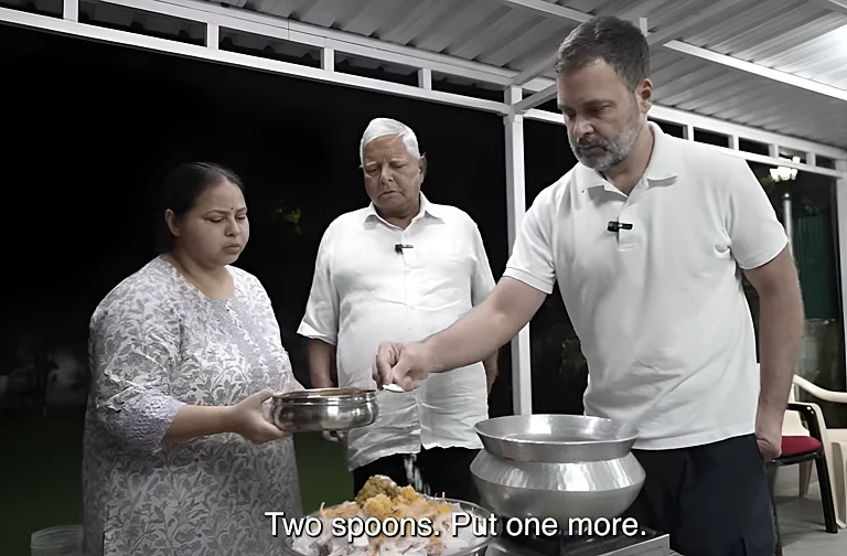 Rahul Lalu preparing mutton - X