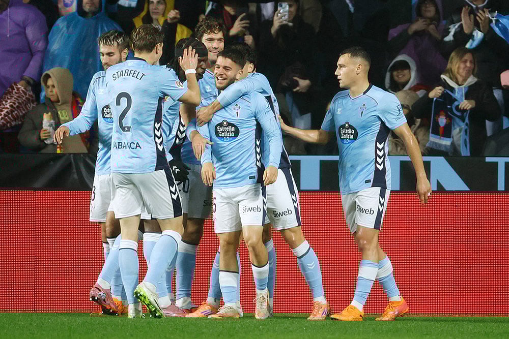 La Liga soccer Celta Vigo vs Barcelona-Celtas Sergio Carreira