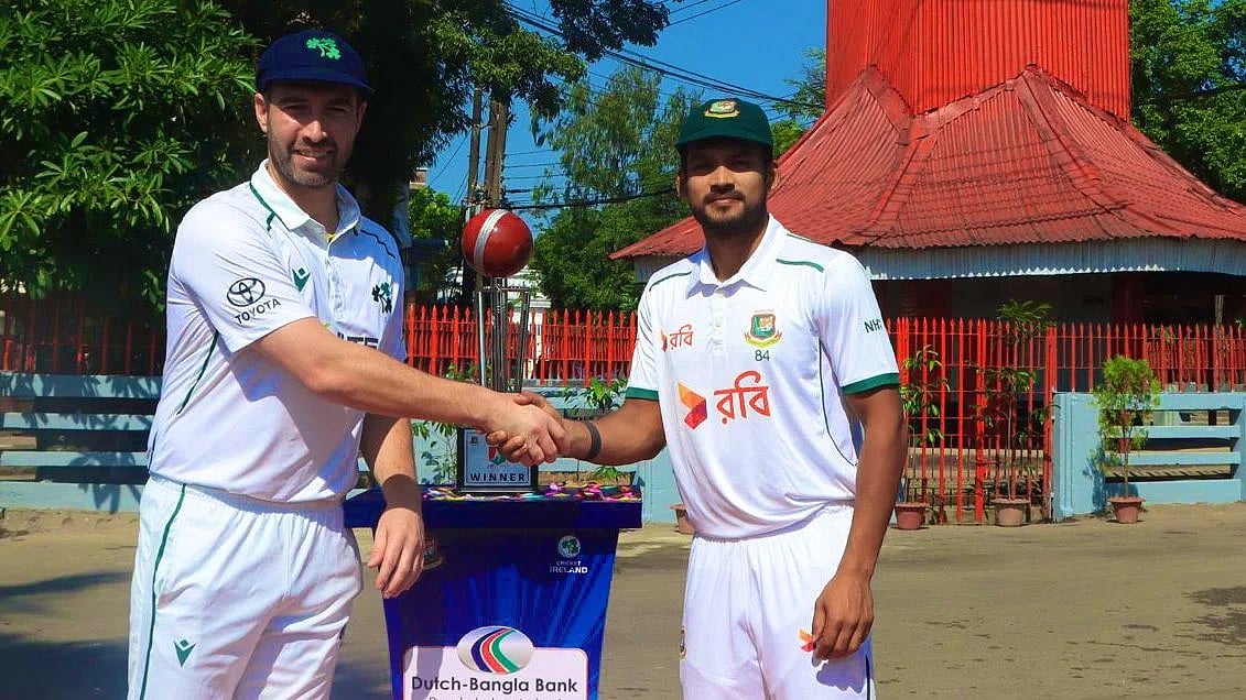 Ireland's Andrew Balbirnie and Bangladesh's Najmul Hossain Shanto ahead of the BAN vs IRE series. - | Photo: X/cricketireland
