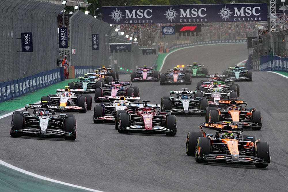 Brazil F1 GP Auto Racing 2025 Sao Paulo Grand Prix-McLaren driver Lando Norris of Britain