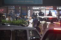 Amit Shah Visits Red Fort Blast Site, Orders Thorough Multi-Agency Probe Tribhuvan Tiwari : HMO Amit Shah at LNJP Hospital where injured blast victims have been taken