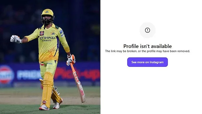 Ravindra Jadeja Instagram Disappears Amid CSK-RR Swap Rumors