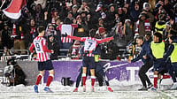 Canadian Premier League: Atletico Ottawa Beat Cavalry FC In Snowy Final, Lift North Star Cup Spencer Colby/The Canadian Press via AP : Atletico Ottawa's David Rodriguez (7) celebrates his with teammates and Atletico fans during the Canadian Premier League final against Cavalry FC.