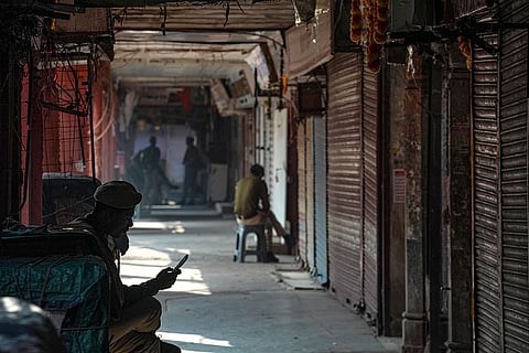 Shops closed at the Lajpat Rai market a day after an explosion near the Red Fort metro station, in New Delhi. At least 12 people were killed and 20 suffered injuries in the incident. 