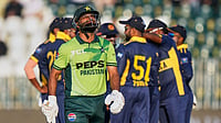 PAK Vs SL Live Score, 1st ODI: Sri Lanka Start Strong With Ball; Ayub, Fakhar, Rizwan And Babar Depart|104/4 (26.5) (AP Photo/Anjum Naveed) : Pakistan's Fakhar Zaman, center front, walks off the field after his dismissal during the first one day international cricket match between Pakistan and Sri Lanka, in Rawalpindi, Pakistan, Tuesday, Nov. 11, 2025.