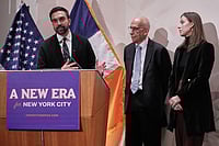 Mamdani Redraws The Power Map Of New York Richard Drew/AP : New York Mayor-elect Zohran Mamdani, left, announces the appointment of Dean Fuleihan, center, as first deputy mayor and Elle Bisgaard-Church as chief of staff, in New York, Monday, Nov. 10, 2025.