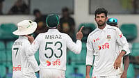 | Photo: AP/Eranga Jayawardena : Sri Lanka Vs Bangladesh, 2nd Test Day 2: BAN players during the game.