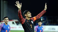 File : Indian goalie Gurpreet Singh Sandhu.
