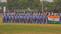 X/Cricket Association for the Blind in India : The Indian team poses for a photo during the Women's Blind T20 World Cup in New Delhi.