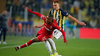 Cameroon Vs DR Congo, FIFA World Cup CAF Qualifiers: Preview, Live Streaming – All You Need To Know | Photo: AP : Royal Antwerp's Michel-Ange Balikwisha tussles for a ball with Fenerbahce's Attila Szalai during the Europa League group D match at the Sukru Saracoglu stadium in Istanbul on October 21, 2021.