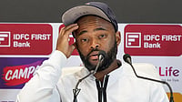 | Photo: PTI/Swapan Mahapatra : South Africa's captain Temba Bavuma addresses a press conference on the eve of the first Test cricket match between India and South Africa, at Eden Gardens in Kolkata.