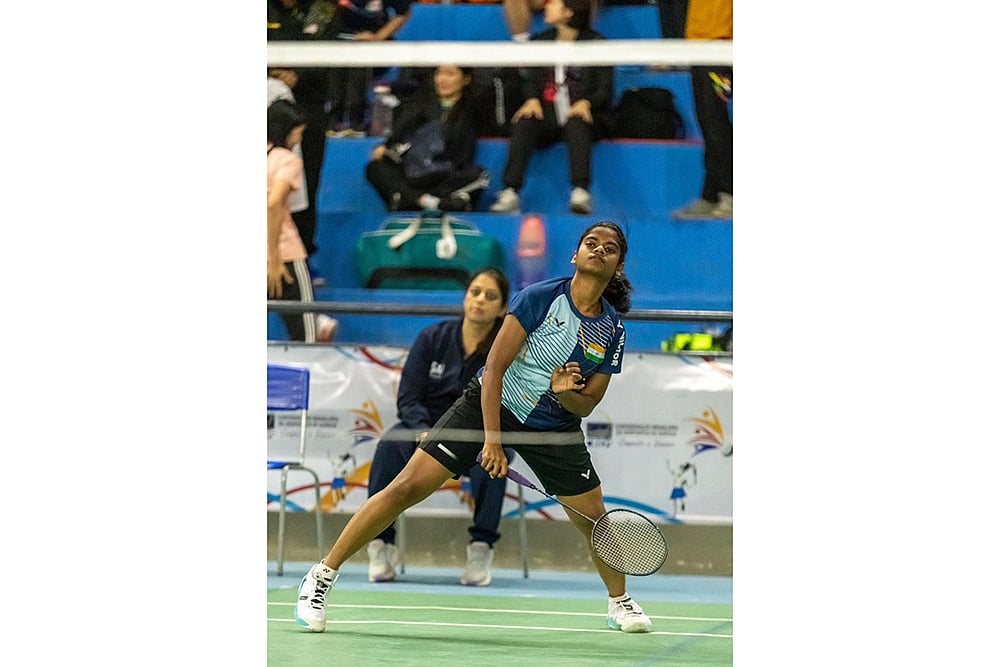 File photo of shuttler Jerlin Jayaratchagan in action
