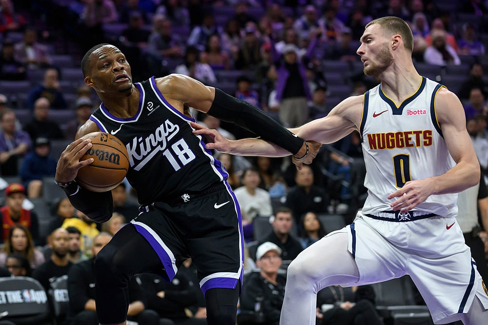 NBA basketball Sacramento Kings Vs Denver Nuggets-Russell Westbrook