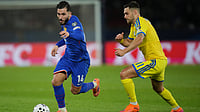 France Vs Ukraine LIVE Score, FIFA World Cup European Qualifiers: Michael Olise Comes Close For Les Bleus AP/Christophe Ena : Rayan Cherki fights for the ball against Ukraine's Oleksii Hutsuliak during a World Cup 2026 group D qualifying soccer match.