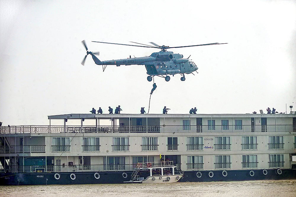 NSG, ATS mock drill at Ganga in Varanasi