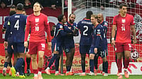 Poland Vs Netherlands Highlights, FIFA World Cup European Qualifiers: POL 1-1 NED; Depay Takes Oranje Closer To WC Berth Photo: AP : Poland Vs Netherlands Highlights, FIFA World Cup 2026 European Qualifiers: Memphis Depay, centre, reacts after scoring his side's first goal in Warsaw.