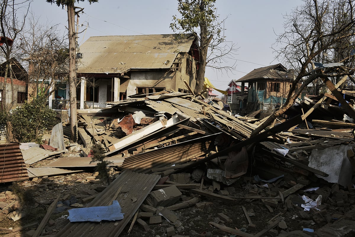 Yasir : The house of Umar Nabi has been demolished at Koil village of Pulwama district of Kashmir.