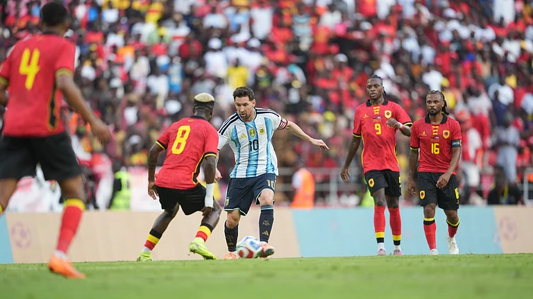 Argentina Vs Angola Highlights, International Friendly: Lionel Messi in action during the match. - Photo: X/Seleccion Argentina