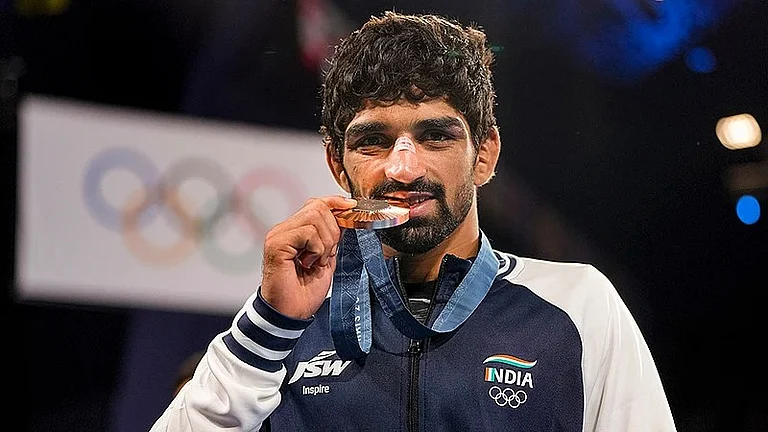 Men's 57kg freestyle wrestler Aman Sehrawat had bagged bronze medal at the Paris Olympics. - File/PTI