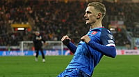 Slovakia Vs Northern Ireland Highlights, FIFA World Cup Qualifiers: SVK 1-0 NIR; Late Bobcek Winner Seals Top-2 Finish Photo: Instagram/sfzofficial : Slovakia Vs Northern Ireland Highlights, FIFA World Cup Qualifiers: Tomas Bobcek celebrates his late goal in Kosice.