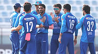 | Photo: X/ACBofficials : Afghanistan A's Bilal Sami celebrates a wicket against Sri Lanka A during the Asia Cup Rising Stars 2025 match.